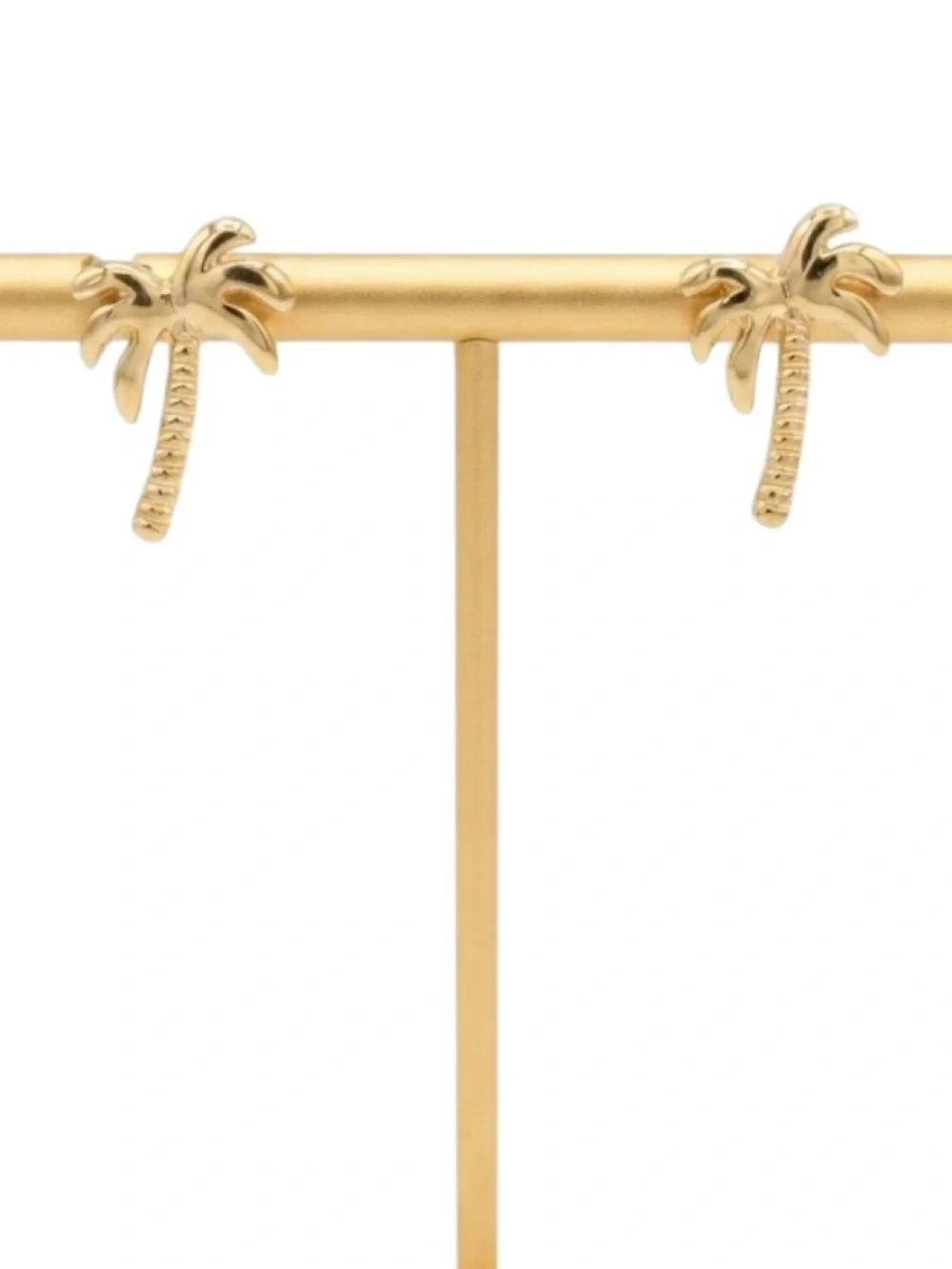 Palm Tree Gold Tone Stud Earrings (NWT)